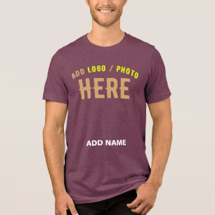 STILVOLL MODERNE, ZOLLBARE MAROON-ÜBERPRÜFUNG Tri-Blend SHIRT