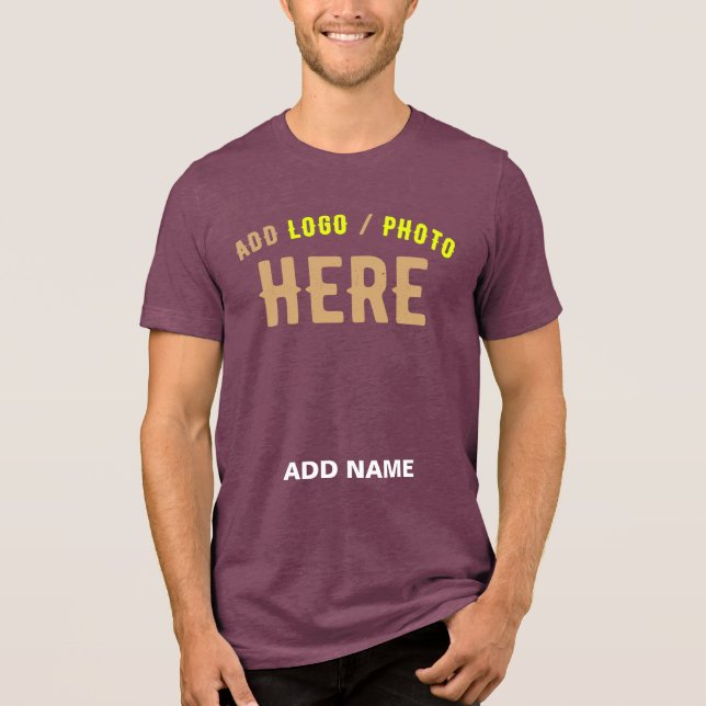 STILVOLL MODERNE, ZOLLBARE MAROON-ÜBERPRÜFUNG Tri-Blend SHIRT (Vorderseite)