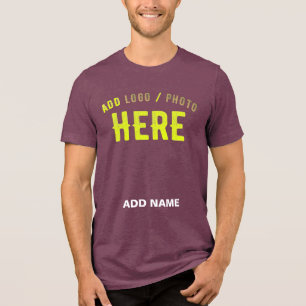 STILVOLL MODERNE, ZOLLBARE MAROON-ÜBERPRÜFUNG Tri-Blend SHIRT