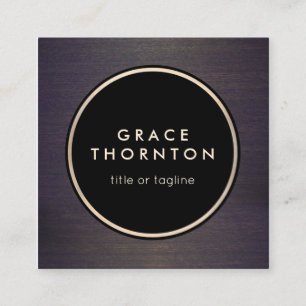 Stilvoll moderner Beruflicher Holzdesigner Quadratische Visitenkarte