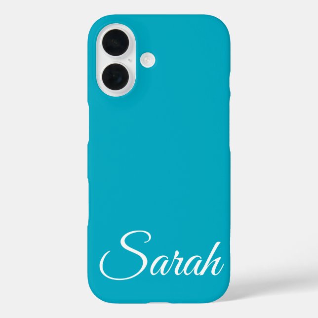 Stilvoll moderner klassischer Kundenname Blau Case-Mate iPhone Hülle (Rückseite)