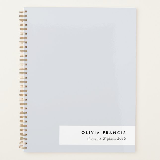 Stilvoll moderner Minimal Blue Gray Colorblock 202 Planer (Vorderseite)