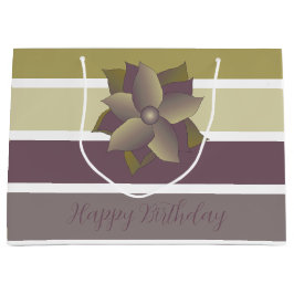 Stilvoll moderner Streifen Große Geschenktüte