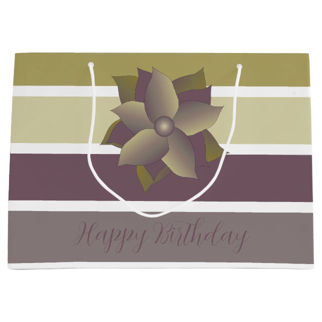 Stilvoll moderner Streifen Große Geschenktüte (Vorderseite)