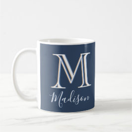 Stilvoll Modernes 3D Monogram für Individuelle Nam Kaffeetasse