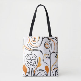 Stilvoll modernes abstrakt Line Art Chic Halloween