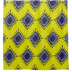 Stilvoll modernes Ikat-Stamm nahtloses Muster Duschvorhang