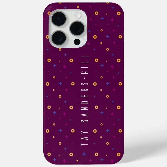 Stilvoll modernes Lila iPhone 15 Pro Max Case (Rückseite)