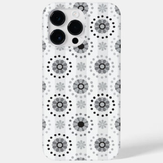 Stilvoll modernes monochromes Blumenmuster Case-Mate iPhone 14 Pro Max Hülle
