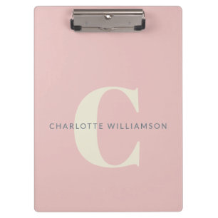 Stilvoll monogrammierter Name professionelles Blus Klemmbrett