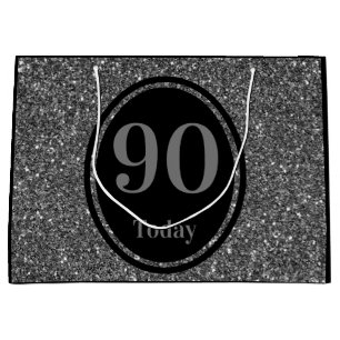 Stilvoll nach Jahr Geburtstagsgeschenk-Tasche 90. Große Geschenktüte