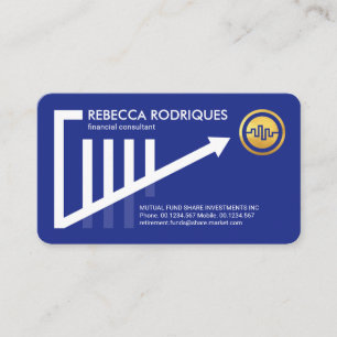 Stilvoll nach oben Trend Share Graph Financial Visitenkarte