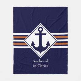 Stilvoll NAUTICAL | In Christus verankert Fleecedecke