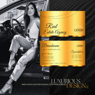 Stilvoll Orange Glamour mit Logo Beruflich Visitenkarte
