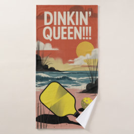Stilvoll Paddle DINKIN' QUEEN!!! Geschenkhandtuch Badehandtuch