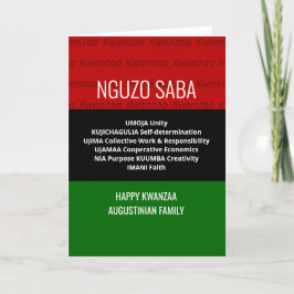 Stilvoll personalisiert NGUZO SABA Happy Kwanzaa Feiertagskarte