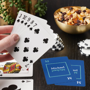 Stilvoll personalisierter BLAU Spielkarten