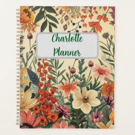 Stilvoll personalisierter Blumen-Produktivitäts- & Planer