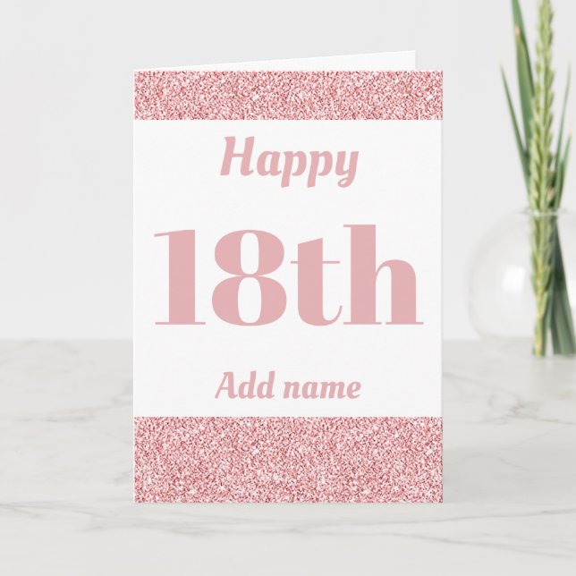 Stilvoll personalisierter Geburtstag Karte (Vorderseite)