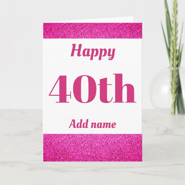 Stilvoll personalisierter Geburtstag Karte (Vorderseite)