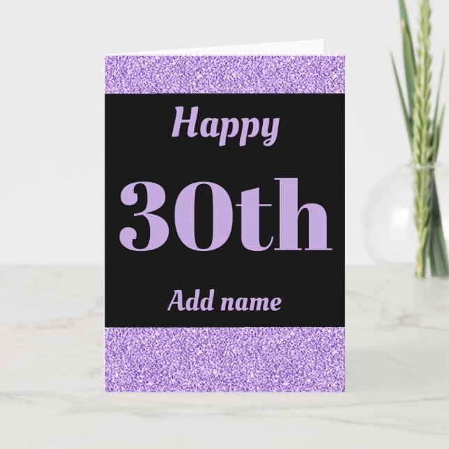 Stilvoll personalisierter Geburtstag Karte (Vorderseite)