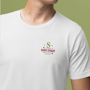 Stilvoll Personalisiertes Golf Player Logo Weiß T-Shirt