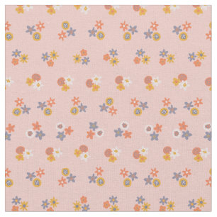 Stilvoll pfirsichblaues, florales Muster Stoff