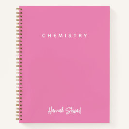 Stilvoll pink Minimalistisch Girly Student Notizbuch