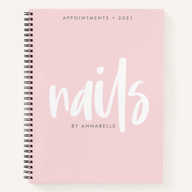 Stilvoll Pink Nails Terminkalender Buch (Vorderseite)