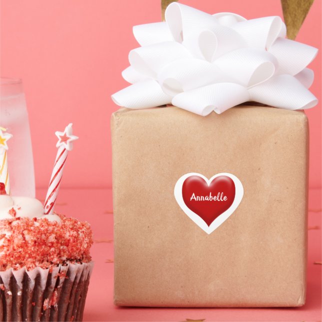 Stilvoll Red Heart Classic Herz-Aufkleber (Party)