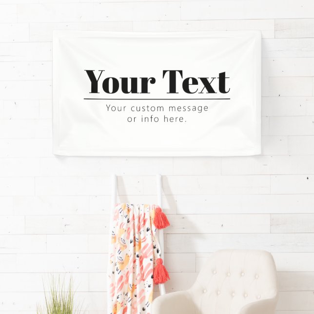 Stilvoll Retro-moderner Text | Schwarz und Weiß Banner (Insitu)
