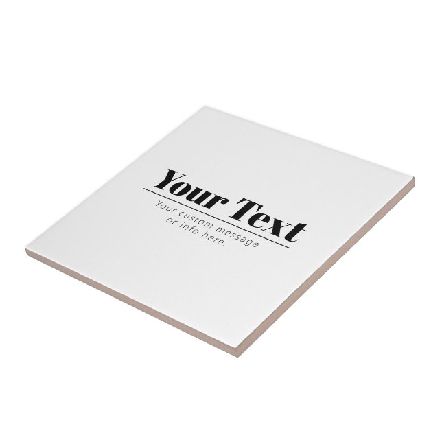 Stilvoll Retro-moderner Text | Schwarz und Weiß Fliese (Seite)