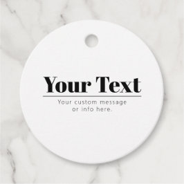 Stilvoll Retro-moderner Text | Schwarz und Weiß Geschenkanhänger