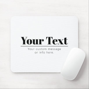 Stilvoll Retro-moderner Text   Schwarz und Weiß Mousepad