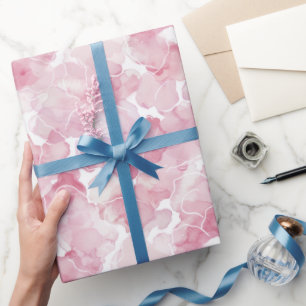 Stilvoll rosa abstraktes Brautdusch-Geburtstag Geschenkpapier
