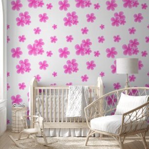 Stilvoll rosa Blume Peel and Stick Tapete