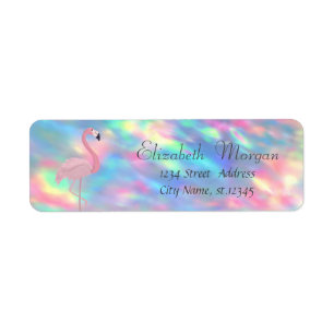Stilvoll, rosa Flamingo Holographic Opal