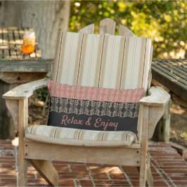 Stilvoll rosa Gemusterter Innenhof Außenpilz Kissen Für Draußen