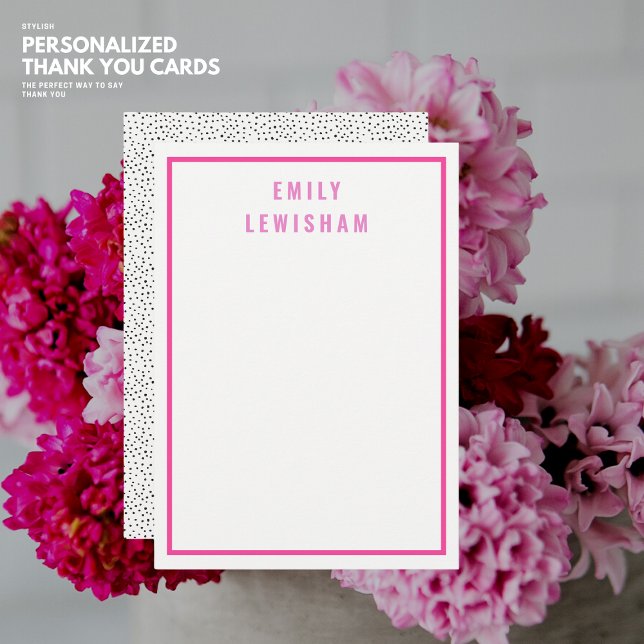 Stilvoll rosa Lila Note Card mit Spots Mitteilungskarte (Von Creator hochgeladen)