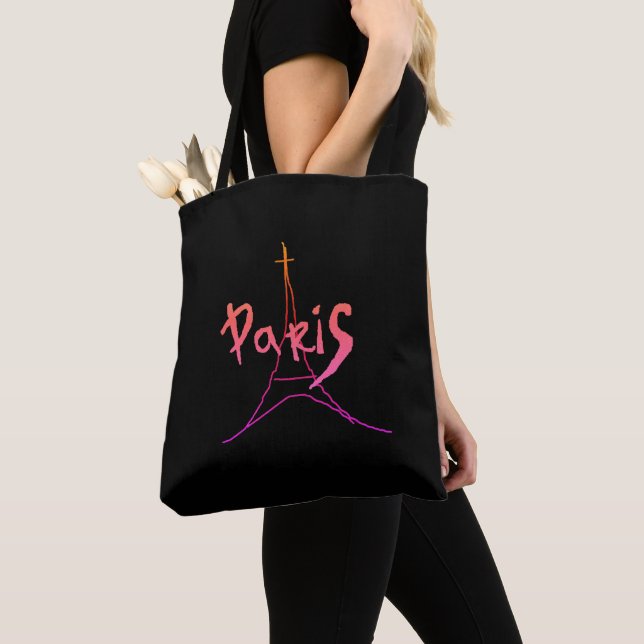 Stilvoll rosa / Lila Pariser Tote-Tasche (Von Nahem)