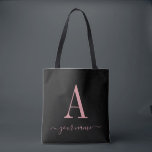 Stilvoll rosa Monogram einfach, modern Minimalisti<br><div class="desc">Stilvolles rosa Monogramm Einfache, moderne Minimalistische Elegant Tote Tasche (Farben können modifiziert werden) personalisiertes Monogramm-Design, das mit einem Initial und Namen im Skript personalisiert werden kann. Die Trauzeugin, die Brautmädchen, die Mütter der Braut und des Bräutigams, die Blume, das schlichte, moderne Monogramm, das stilvolle Monogramm Pink Monogram Simple, Monogramm, Drehbuch,...</div>