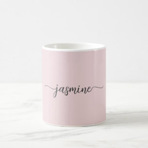 Stilvoll Rosa Monogramm Name Signature-Kaffee Kaffeetasse