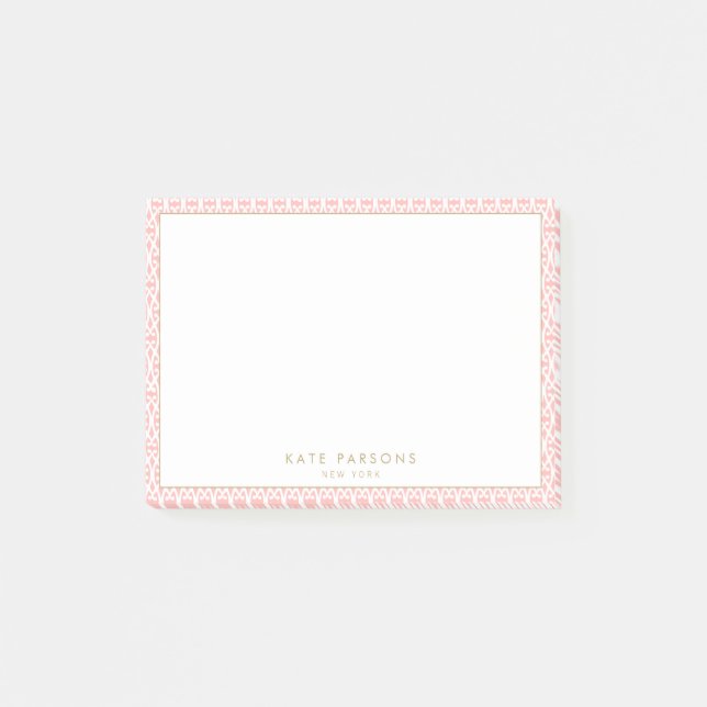 Stilvoll rosa Muster - Nachhinweise Post-it Klebezettel (Vorderseite)