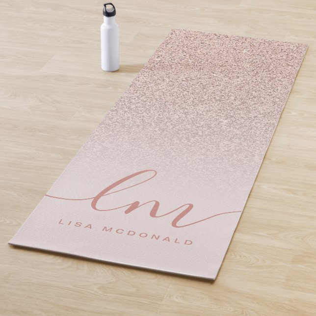 Stilvoll rosa ombre chic personalisiert yogamatte (Beispiel)