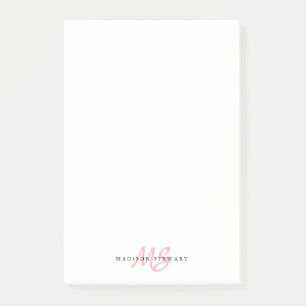 Stilvoll Rosa Pinselpinke Pinselstrichschrift Mono Post-it Klebezettel