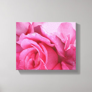 Stilvoll rosa rosa Blume Moderne Vintage Blumen Leinwanddruck