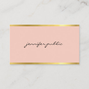 Stilvoll rosa und goldfarben Beruflich angesagte M Visitenkarte