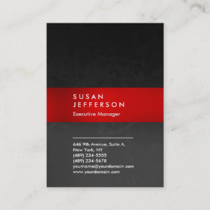 Stilvoll rotes graues Muster beruflich einzigartig Visitenkarte