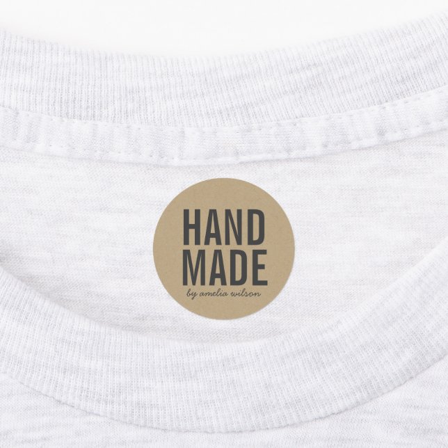 Stilvoll Rustikale, handgefertigte Imitate Kraft Etiketten (Befestigt)