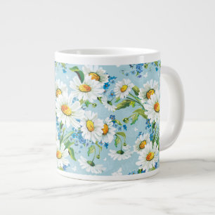 Stilvoll schönes, helles Blumenmuster 2 Jumbo-Tasse